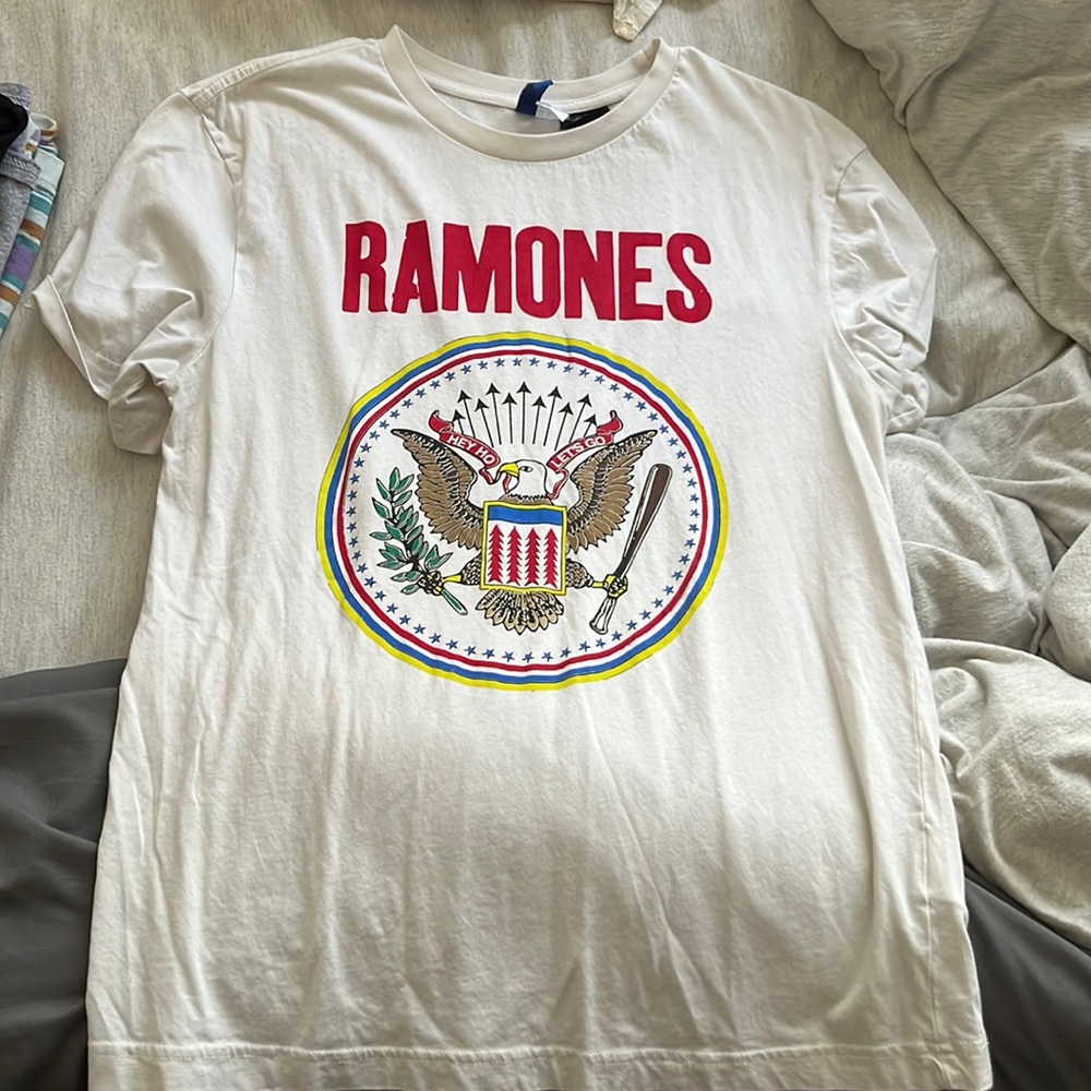 H&M, small, White Tee
